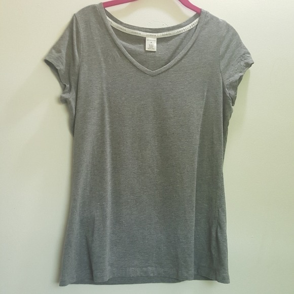 Liz Claiborne Tops - Liz Claiborne S Vneck Gray Pajama Top Tee Shirt D